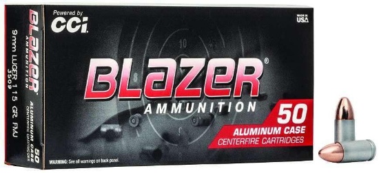 Cci 3509 Blazer 9Mm Luger 115 Gr Full Metal Jacket (Fmj) 50 Bx