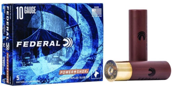Federal F103Frs Power-Shok 10 Gauge 3.5 1 3/4 Oz Slug Shot 5 Bx