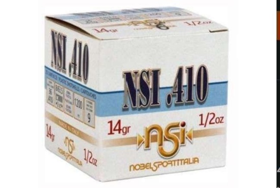 Nobelsport .410 Ammo Nsi 9 Shot 25Rd Bx 2 1/2