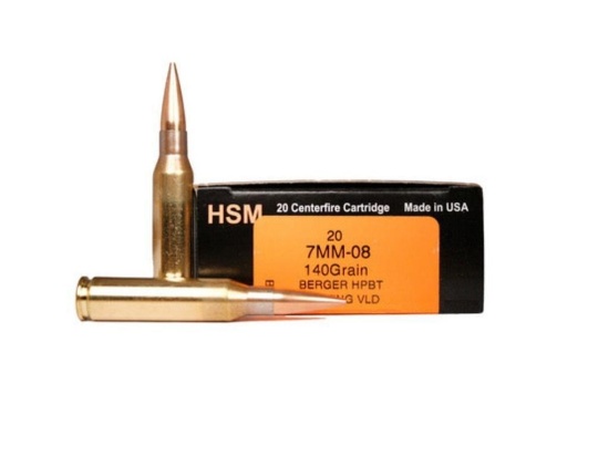 Hsm Ber7Mm08140V Trophy Gold 7Mm-08 Rem 140 Gr Match Very Low Drag 20 Bx