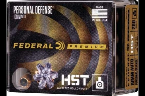 Federal P10Hst1S Personal Defense 10Mm Auto 200 Gr Hst Jacketed Hollow Point 20 Bx