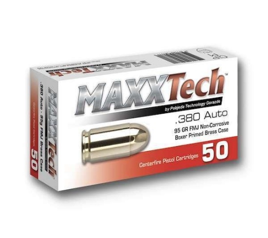 Maxxtech .380 Acp 95Gr Fmj 50Rd Brass