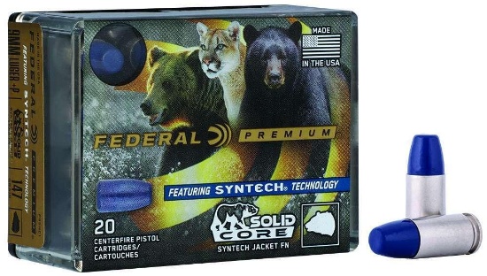 Federal P9Shc1 Premium 9Mm Luger 147 Gr Solid Core Synthetic Flat Nose 20 Bx