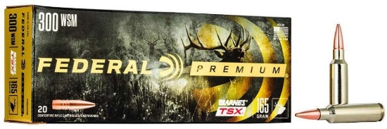 Federal P300Wsmg Premium 300 Wsm 165 Gr Barnes Triple-Shock X 20 Bx