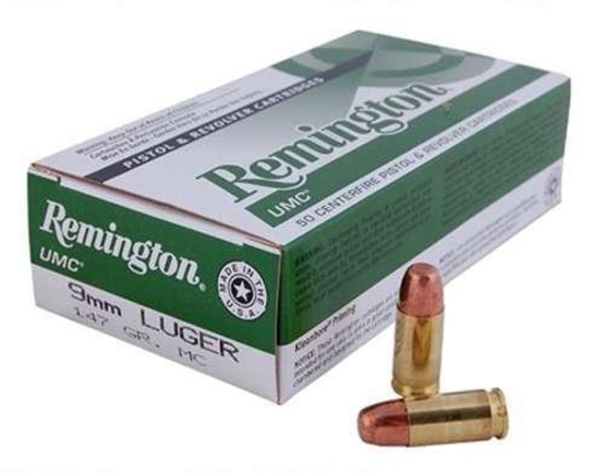 Remington Ammunition L9Mm9 Umc 9Mm Luger 147 Gr Full Metal Jacket (Fmj) 50 Bx