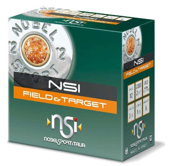 Nobelsport Ammo 12Ga. 2.75 1255Fps. 1-1/8Oz. #8 25-Pack