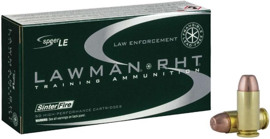 Speer Ammo 53375 Lawman Rht 40 S&W 125 Gr Frangible 50 Bx