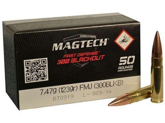 Magtech 300Blkb Tactical/Training 300 Blackout 123 Gr Full Metal Jacket (Fmj) 50 Bx