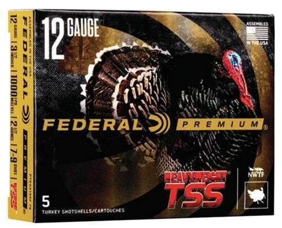 Federal Ptssx195F79 Premium Heavyweight Tss 12 Gauge 3.50 2 1/2 Oz 7,9 Shot 5 Bx