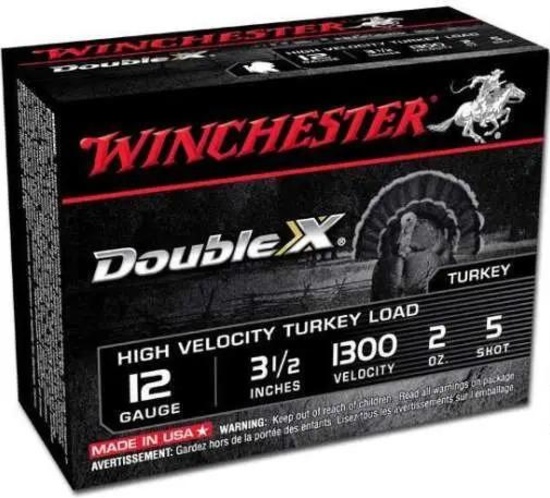 Winchester Ammo Sth12355 Double X High Velocity Turkey 12 Gauge 3.5 2 Oz 5 Shot 10 Bx