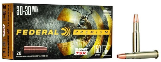 Federal P3030G Premium 30-30 Win 150 Gr Barnes Tsx Lead Free 20 Bx