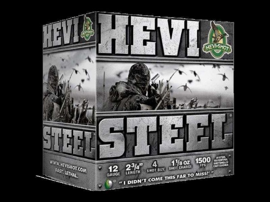 Hevishot 61224 Hevi-Steel 12 Gauge 2.75 1-1/8 Oz 4 Shot 25 Bx