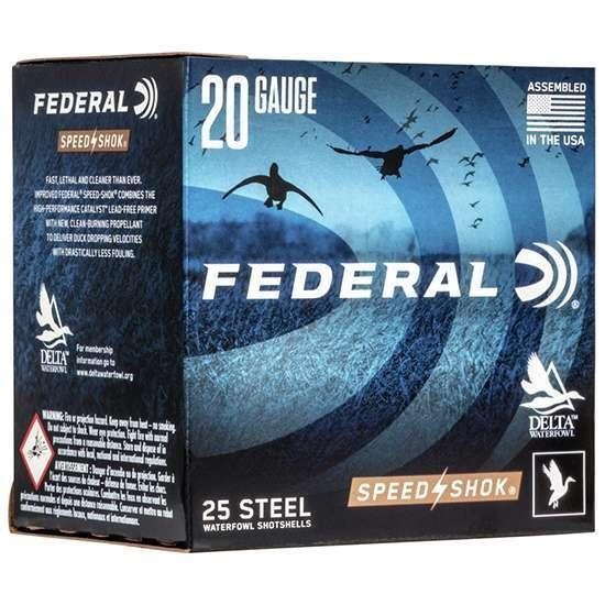 Federal Wf2092 Speed-Shok Waterfowl 20 Gauge 3 7/8 Oz 2 Shot 25 Bx
