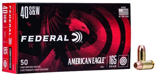 Federal Ae40R3 American Eagle 40 S&W 165 Gr Full Metal Jacket (Fmj) 50 Bx