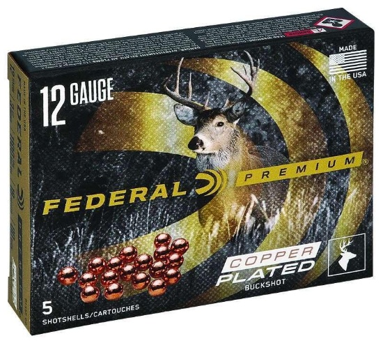Federal P135F00 Premium Vital-Shok 12 Gauge 3.5 18 Pellets 00 Buck Shot 5 Bx