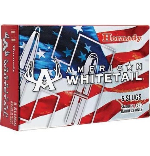 Hornady 86234 American Whitetail 12 Gauge 2.75 1 Oz Slug Shot 5 Bx