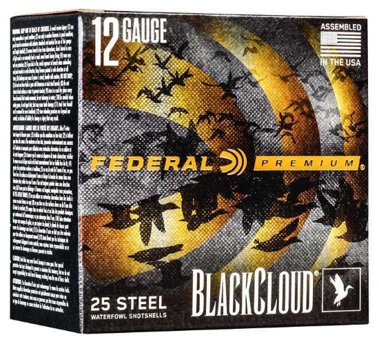 Federal Pwbx1424 Black Cloud Fs Steel 12 Gauge 3 1 1/4 Oz 4 Shot 25 Bx