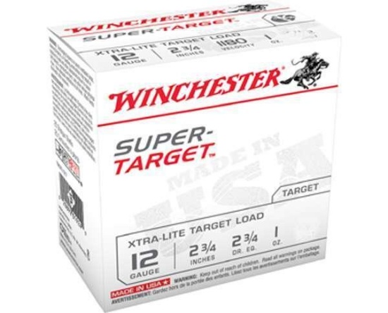 Winchester Ammo Trgtl128 Super Target Xtra-Lite 12 Gauge 2.75 1 Oz 8 Shot 25 Bx
