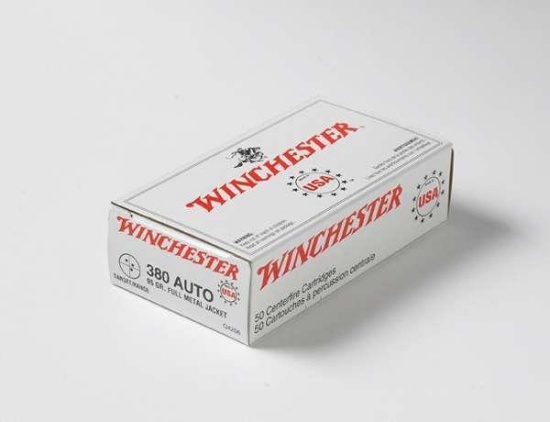Winchester Ammo Q4206 Usa 380 Acp 95 Gr Full Metal Jacket (Fmj) 50 Bx