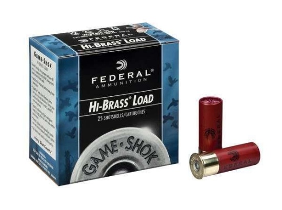 Federal H1264 Game-Shok Upland Hi-Brass 12 Gauge 2.75 1 1/4 Oz 4 Shot 25 Bx