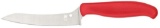 Spyderco K14PRD Z-Cut Pointed 4.40 Fixed Plain Stonewashed CTS BD1N SS Blade, Red Textured