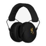 Browning 12682 Buckmark II Hearing Protector Plastic 26 dB Over the Head Black Ear Cups w/Black Band
