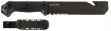 Ka-Bar BK3 Becker Tac Tool 7 Chisel Part Serrated Black 1095 Cro-Van Ultramid Black Handle Fixed