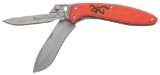 Browning 3220462 Primal Scalpel 2 2.75 Folding Drop Point/Scalpel Plain Blaze Orange 8Cr13MoV SS