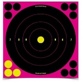 Birchwood Casey 34808 Shoot-N-C Self-Adhesive Paper 8 Bullseye Pink Target Paper w/Black Target 6
