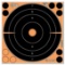Allen 15316 EZ Aim Splash Self-Adhesive Paper 8 x 8 Bullseye Orange Target Paper w/Black Target 6