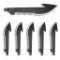 OUTDOOR EDGE 2.5 DROP POINT W/SERRATIONS BLACK BLADE 6-PK