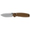 Kershaw 2052 Broadside 3.50 Folding Spear Point Plain Stonewashed D2 Steel Blade, Brown G10 Handle