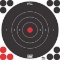 Pro-Shot 8BWHTE6PK SplatterShot Self-Adhesive Paper 8 Bullseye White Target Paper w/Black Target 6