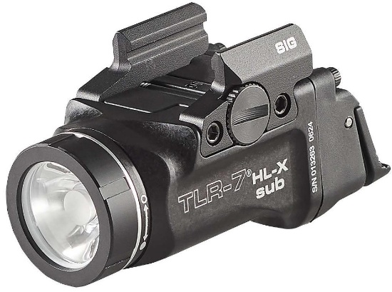 Streamlight 69504 TLR-7 HL-X SUB USB Black 6000 Series Aluminum Sig P365/XL 1000 Lumens
