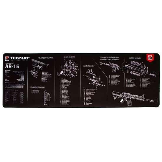 TekMat TEKR44AR15 Ultra Premium Cleaning Mat AR-15 Parts Diagram 15 x 44