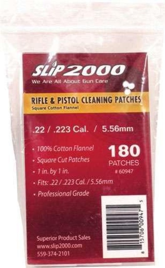 SLIP 2000 60947 Rifle and Handgun Cleaning Patches .22/.223/5.56x45mm NATO 1 x 1 180 Per Bag