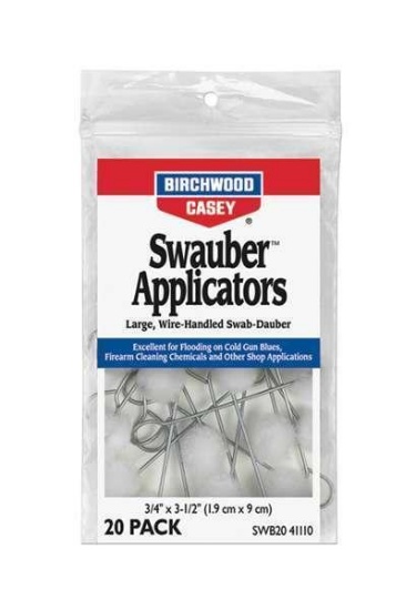 Birchwood Casey 41110 Swauber Applicator 0.75 x 3.50 20 Per Pack