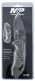 S&W KNIFE CLIP FOLDER 3.8 BLADE GRAY W/ STRAP CUTTER