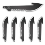 OUTDOOR EDGE 2.5 DROP POINT W/SERRATIONS BLACK BLADE 6-PK