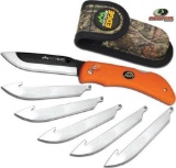 Outdoor Edge RB20C RazorLite 3.50 Drop Point Plain FRN Orange Handle Folding