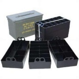 MTM ACO Ammo Can Organizer 3 Plastic Trays Black