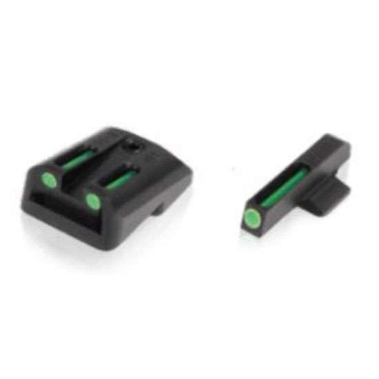 Truglo TG131GT1A Brite-Site TFO Fits Glock 42/43 Tritium/Fiber Optic Green Front/Rear Black