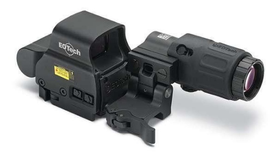 Eotech HHSII Hybrid Sight II Magnifier Combo 1-3x 33mm 1 MOA 68 MOA Ring/2 1 MOA Red Dot Black