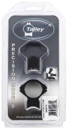 Talley 940412 Scope Ring Set For Rifle Browning T-Bolt Medium 1 Tube Black Anodized Aluminum