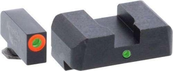AmeriGlo GL5201 i-Dot Night Sight Fits Glock 17/19/19x/26 Gen5 Tritium Green w/Orange Outline Front