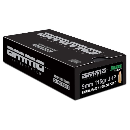 AMMOINC 9115JHP-SRR50 9M 115 JHP SM 50