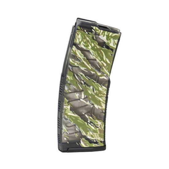 AMEND2 MOD C 5.56MM 30RD AR15 TRANSLUCENT SMOKE PRINTED TIGER STRIPE POLYMER MAGAZINE