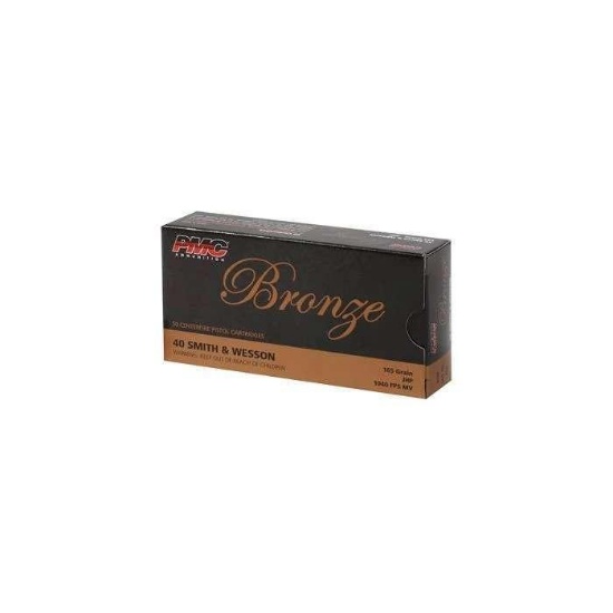 PMC 40B Bronze 40 S&W 165 gr Jacketed Hollow Point (JHP) 50 Bx