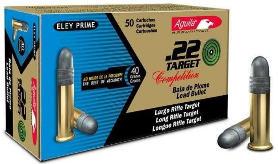 Aguila 1B222500 Target 22 LR 40 gr Lead Round Nose (LRN) 50 Bx
