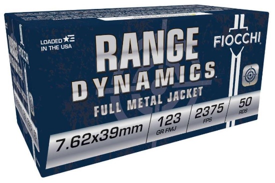 Fiocchi Range Dynamics Amo 7.62X39 123Gr Fmj 50 Rd